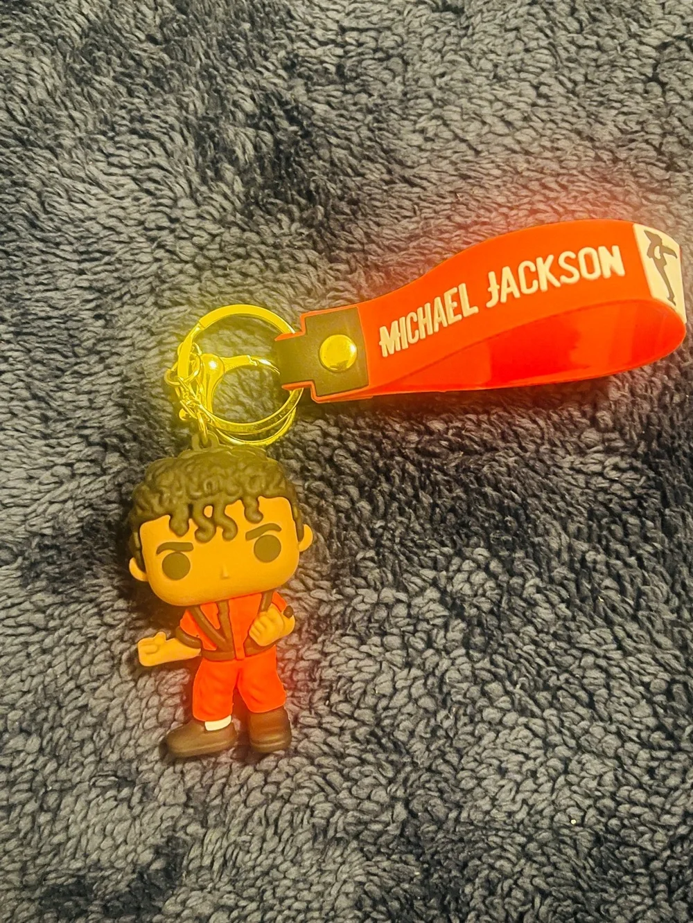 Red Character Keychain with Strap